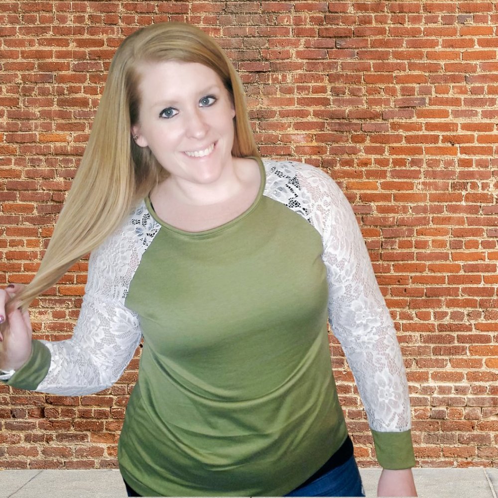 Olive Lace Long Sleeve